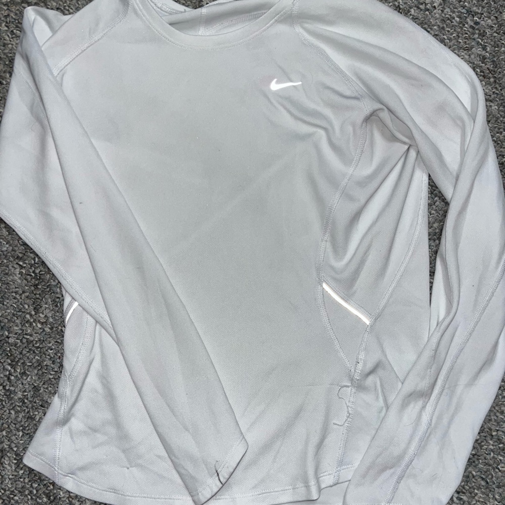 Nike White Long Sleeve Top